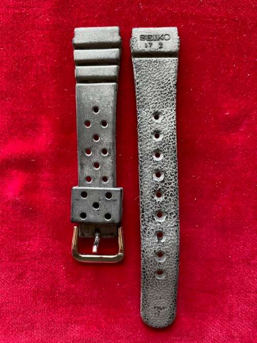 Seiko strap rubber cilicon black , vintage, collectors item