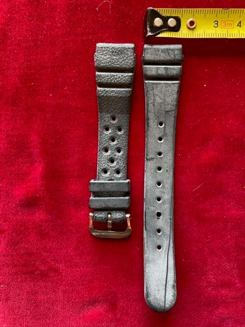Seiko strap rubber cilicon black , vintage, collectors item