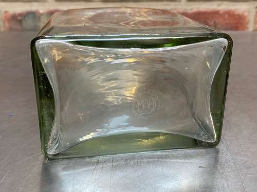 ANTIQUE VINTAGE CASABLANCA Vigo MAH Gold Gilt Glass Art Deco Decanter Bottle