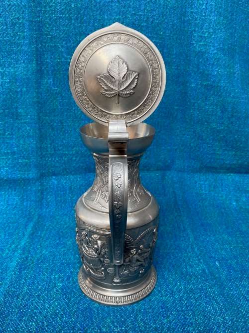 Pewter Wine Jug ,Beer Mug, SKS Design Germany from the 70s Lot9, collectors item, hight 23cm,859gr