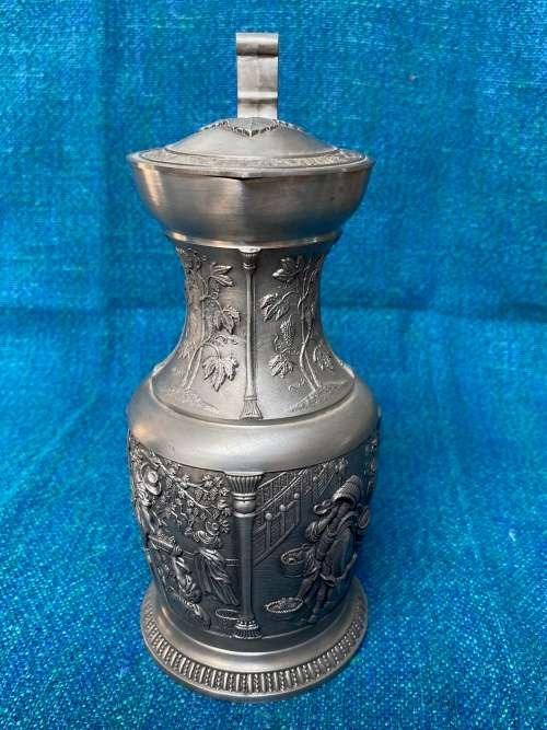 Pewter Wine Jug ,Beer Mug, SKS Design Germany from the 70s Lot9, collectors item, hight 23cm,859gr