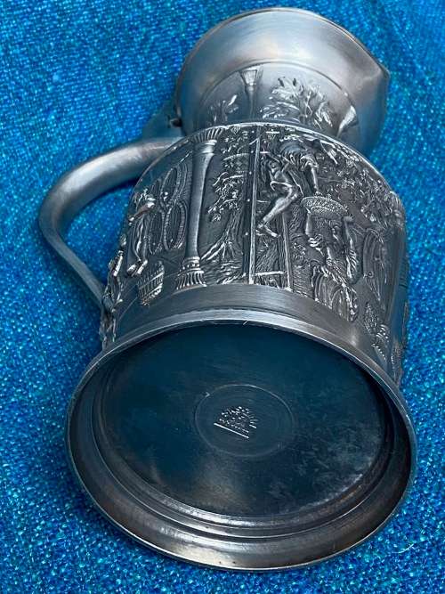 Pewter Wine Jug ,Beer Mug, SKS Design Germany from the 70s Lot9, collectors item, hight 23cm,859gr