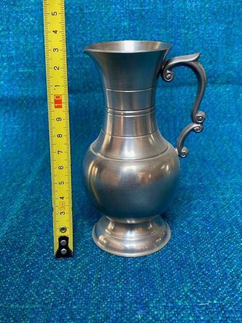 Pewter BMF Reinzinn vase jug Lot 3, made in Germany, collectors item, approx from the 60s