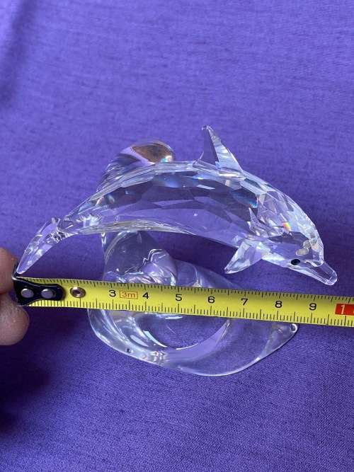 Swarovski Crystal DOLPHIN on a Wave, Swarovski code numbers: 190 365 / 7644 000 001 from the 90s