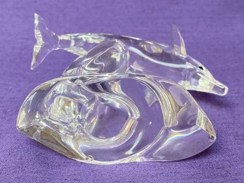Swarovski Crystal DOLPHIN on a Wave, Swarovski code numbers: 190 365 / 7644 000 001 from the 90s