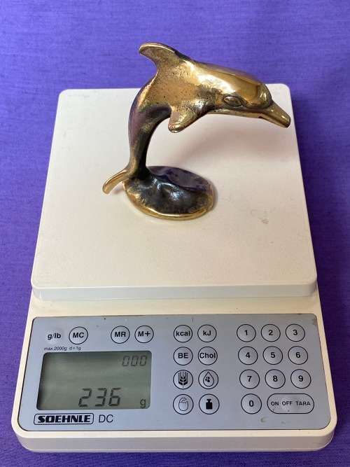 Vintage Solid Brass Bronze  Dolphin LOT 3 ,from the 80s, collection item