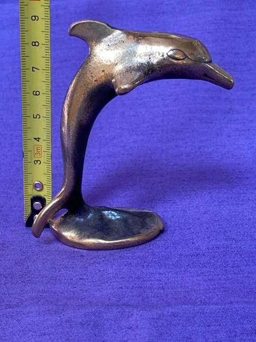 Vintage Solid Brass Bronze  Dolphin LOT 3 ,from the 80s, collection item