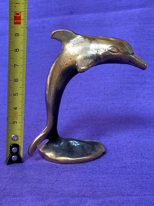 Vintage Solid Brass Bronze  Dolphin LOT 3 ,from the 80s, collection item