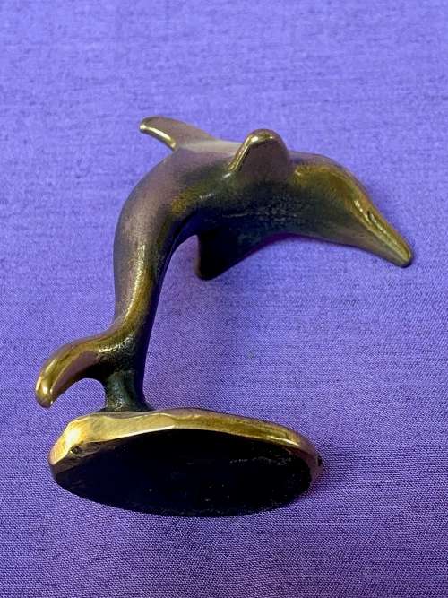 Vintage Solid Brass Bronze  Dolphin LOT 3 ,from the 80s, collection item