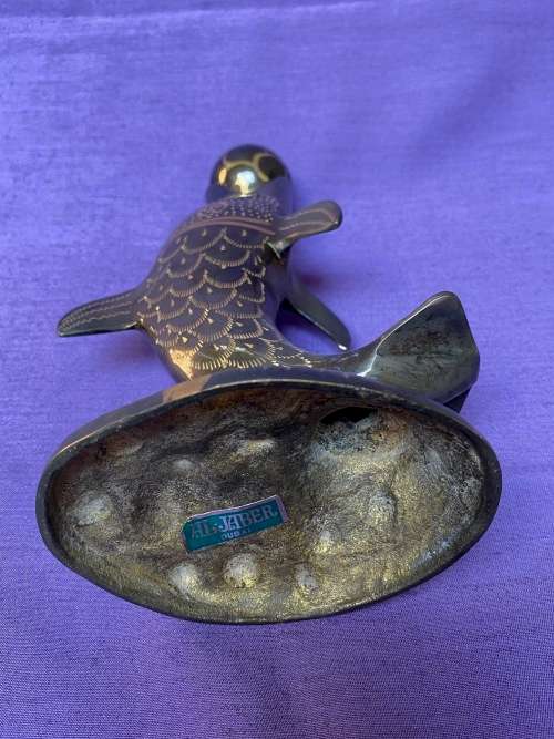 Vintage brass dolphin from the 90s , Al Jaber, Dubai, collectors item