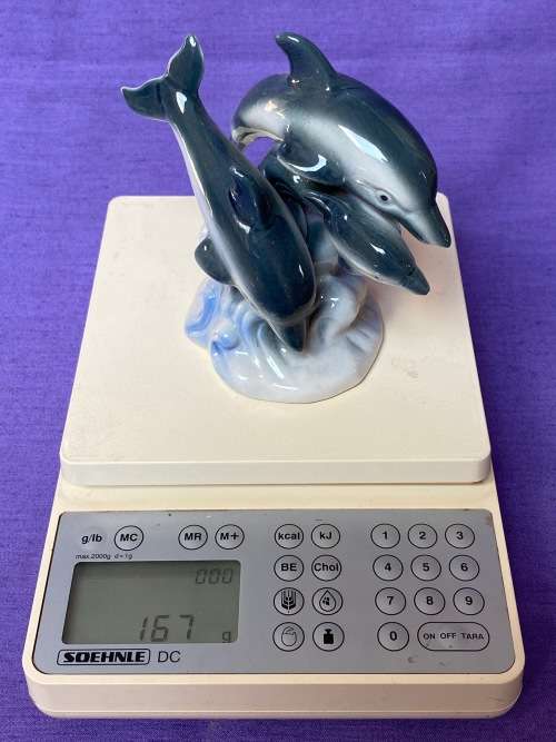 Porcelain Dolphin Figure vintage 90s LOT 2, collection item,