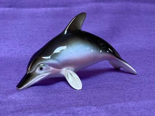 Gräfenthal porcelain figure dolphin 11467 GERMANY ,collection item,