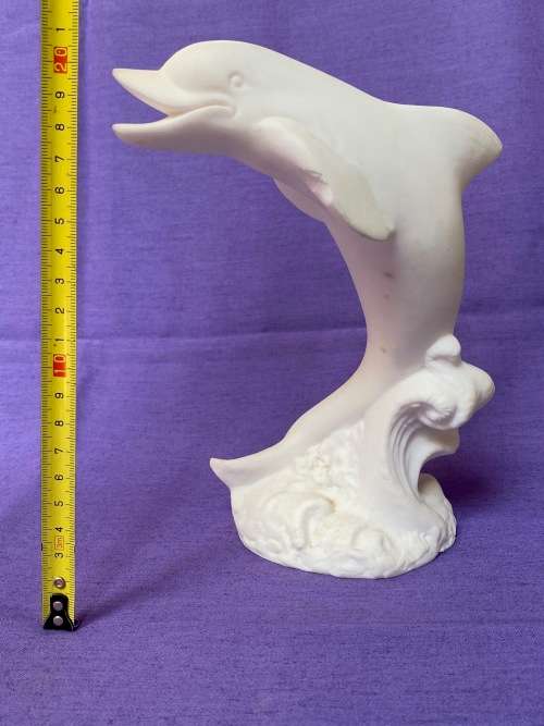 Dolphin figure , white, from the  80s,