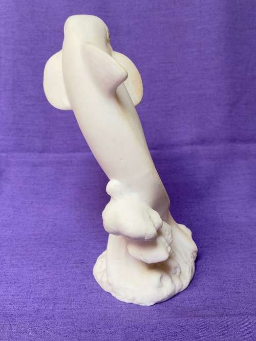 Dolphin figure , white, from the  80s,