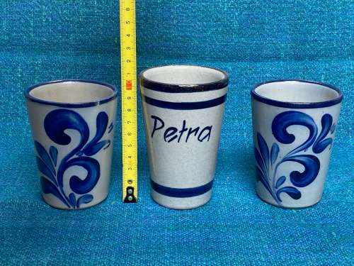 Stoneware mugs from Germany , Petra, traditional pottery, collectors item, rare