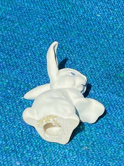 Procelain rabbit, white, collection item,