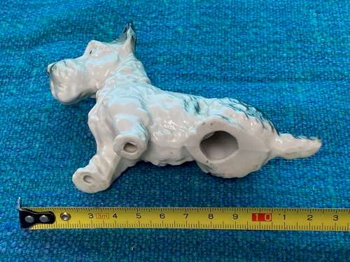 Porcelain dog (schnautzer / terrier) collectors item, vintage, approx. from the 70s/80s