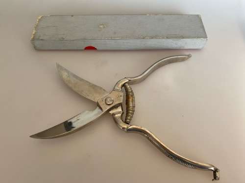 Vintage rose shears ,pruning garden shears iron, rare, collectors item from Germany