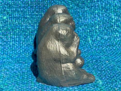 Vintage Pewter Monkeys , collection item from Germany, very rare