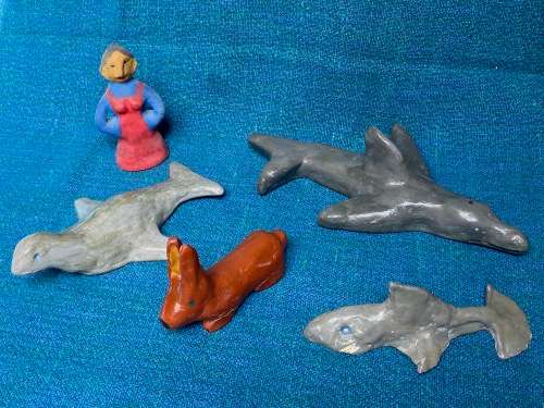 Handmade figures from Germany vintage 70s