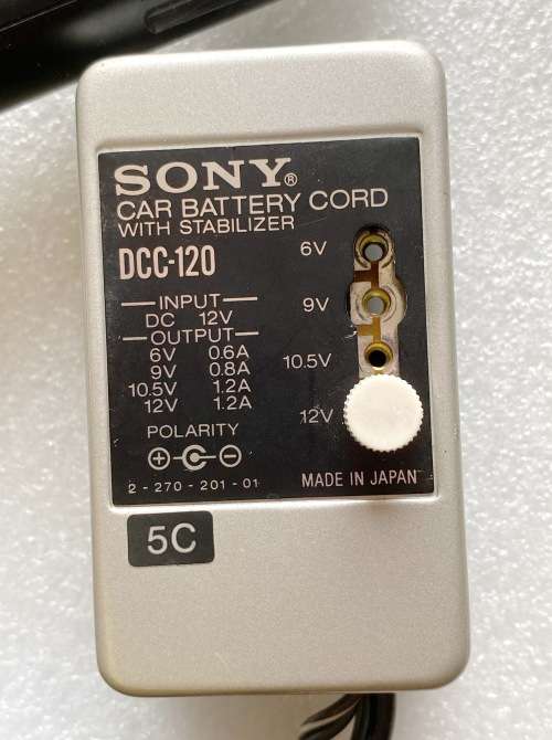 SONY car battery cord DCC-120 , vintage, not tested