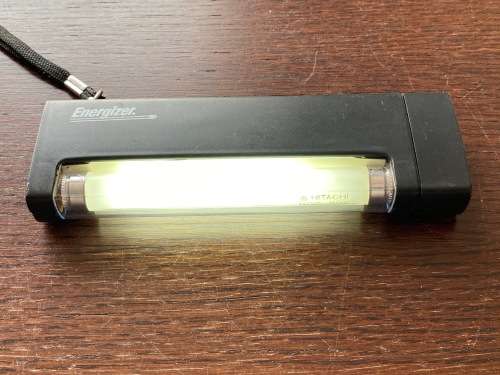 Energizer torch with blacklight, white light , vintage, is working, no batteries are incl.
