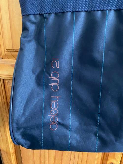 Delsey garment bag blue, light, vintage