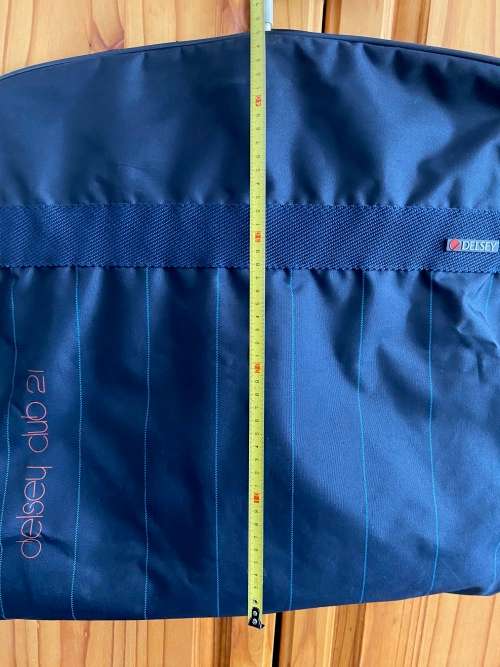 Delsey garment bag blue, light, vintage