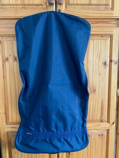 Delsey garment bag blue, light, vintage