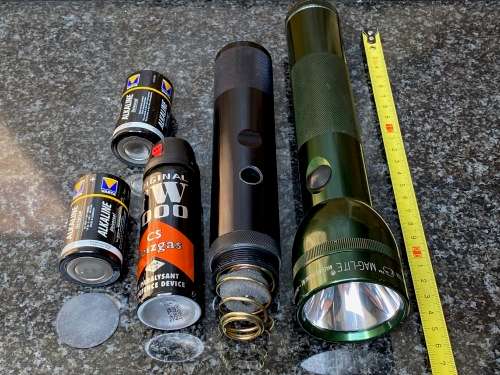 MAGLITE MAG Instrument Ontario California USA 10`, Peppersray Adapter SA4 AT Abwehrtechnik Germany