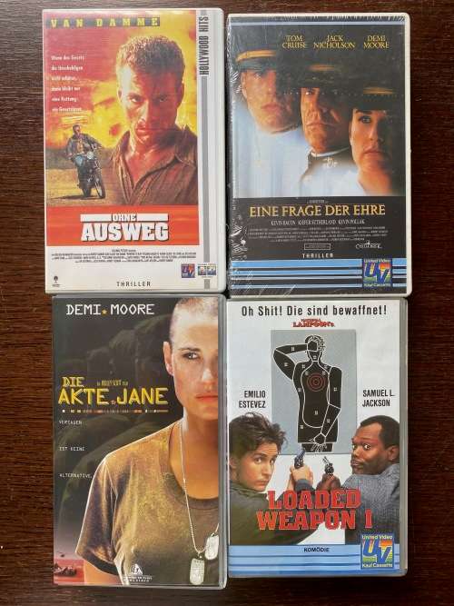 VHS Movie Lot 4 , 6 x movie in german language, James Bond, Demi Moore, Tom Cruise, Jack Nicholson,