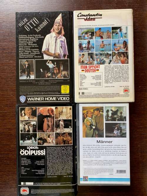 VHS Movie Lot 9 , 4 x movie in german language, fun, comedy