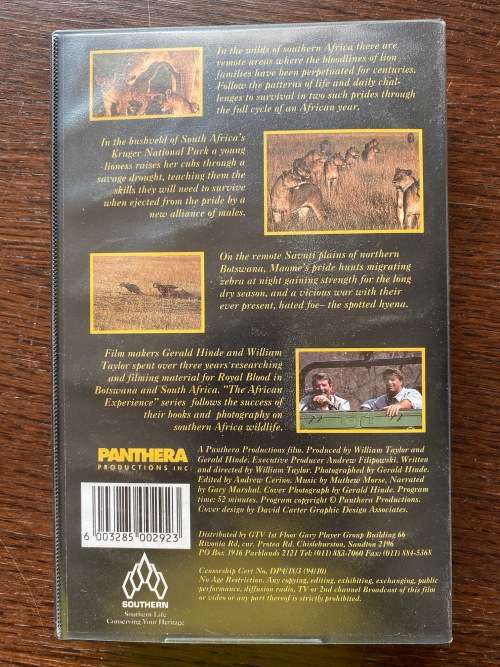 VHS Movie , Royal Blood , english , lion