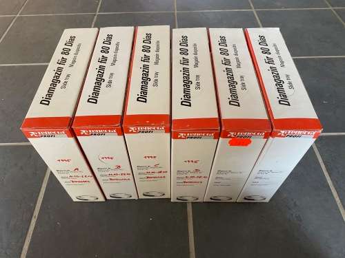 Reflecta Carousel tray / S-AV 2000 Projector Slide Tray (80 slides)  (Lot of 6 trays)