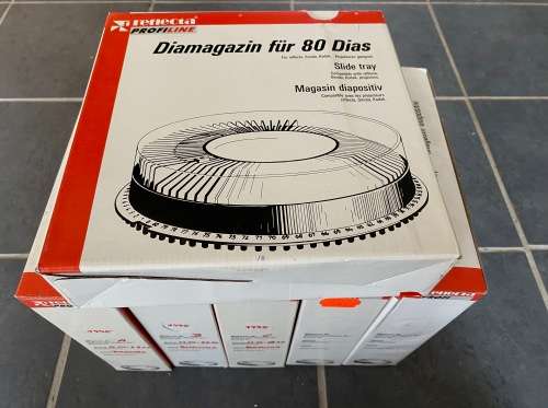 Reflecta Carousel tray / S-AV 2000 Projector Slide Tray (80 slides)  (Lot of 6 trays)