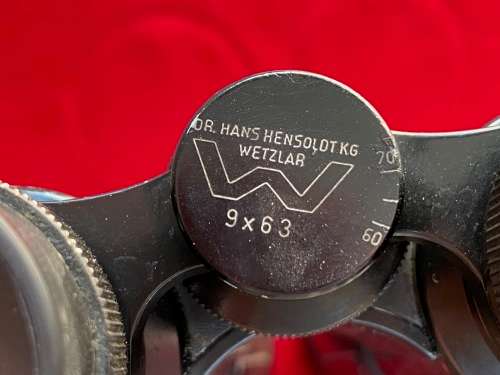 DR.HANS HENSOLDT KG WETZLAR  9x63 Binoculars, made in Germany, Hunting,in good condition,top quality