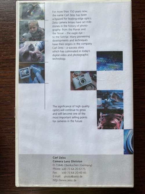 3 x ZEISS FILM VHS cassette , all 3 different, vintage , collectors item, rare