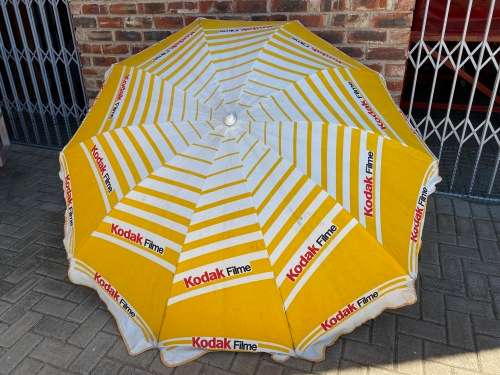 Kodak Sun Beach Umbrella, vintage, from the 70s, diameter 225cm, rare ,collectors item