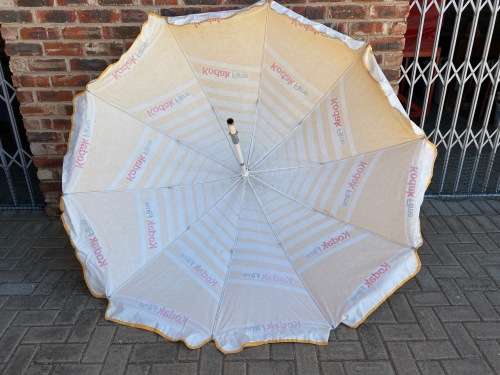 Kodak Sun Beach Umbrella, vintage, from the 70s, diameter 225cm, rare ,collectors item