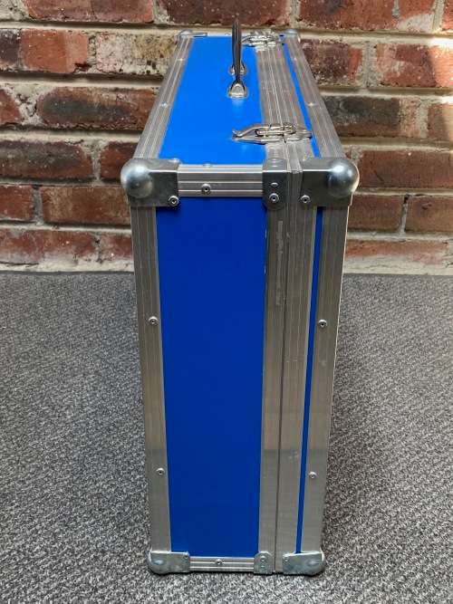 Aluminium Case blue 62cmx42cmx18cm , weight empty approx. 6kg, for computer or photo,preowned