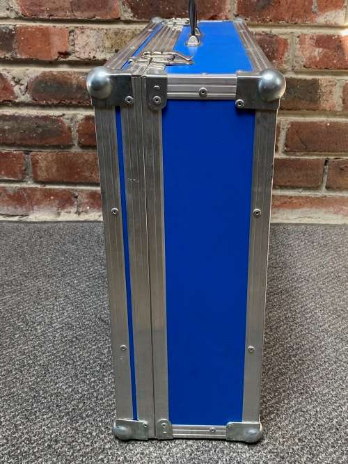 Aluminium Case blue 62cmx42cmx18cm , weight empty approx. 6kg, for computer or photo,preowned