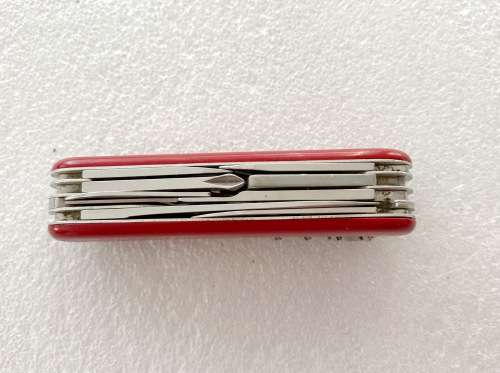 Victorinox Officier Suisse (red) vintage, pocket knife,Switzerland, stainless, rostfrei,