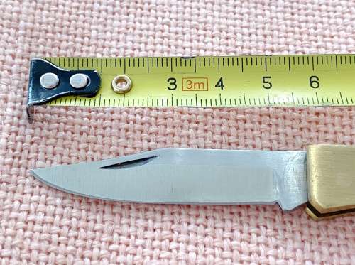 Hama Photo-Video wood brass folding knife , vintage,rare, from Germany
