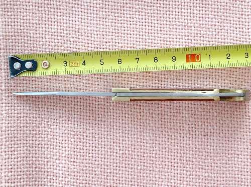 Hama Photo-Video wood brass folding knife , vintage,rare, from Germany