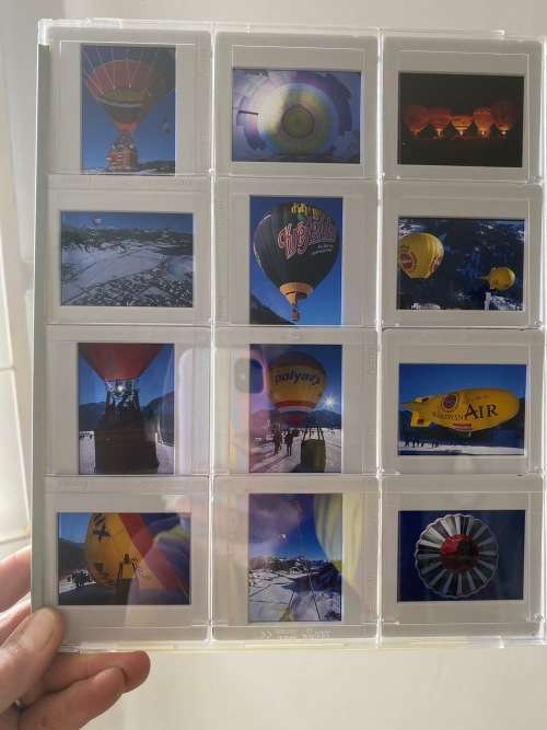 9 Sheets :Kunze Journal 12 slide archiv sheet  (for 7x7cm framed slides), each sheet for 12 slides