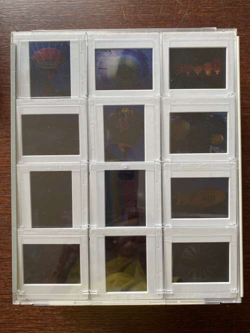 9 Sheets :Kunze Journal 12 slide archiv sheet  (for 7x7cm framed slides), each sheet for 12 slides