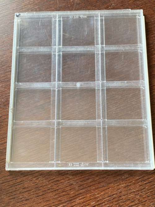 9 Sheets :Kunze Journal 12 slide archiv sheet  (for 7x7cm framed slides), each sheet for 12 slides