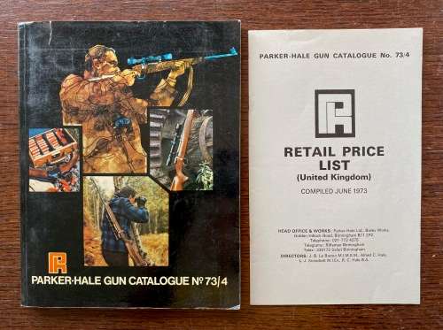 Parker-Hale gun catalogue no. 73/4 incl. pricelist