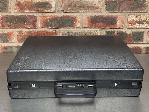 Samsonite Hard Shell Brief Case with Combo Lock, grey, antrazith, from 70/80ties , made in Belgium