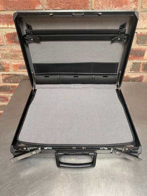 Samsonite Hard Shell Brief Case with Combo Lock, grey, antrazith, from 70/80ties , made in Belgium